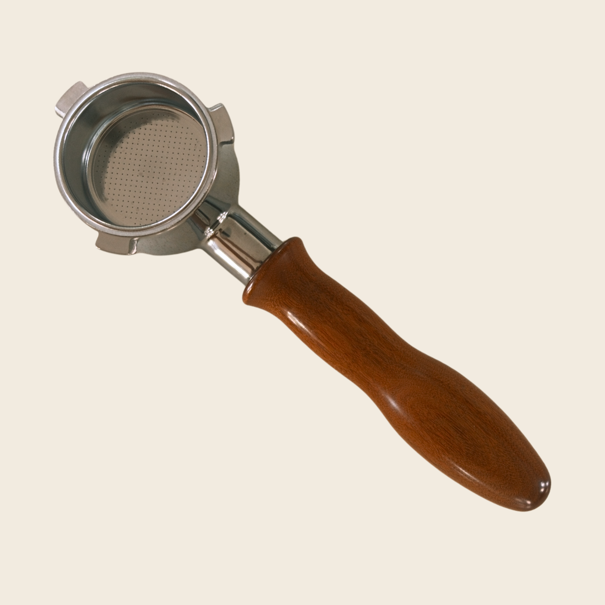 De’Longhi La Specialista 51mm Bottomless Portafilter — Ergonomic Timber Handle — front view