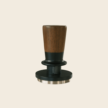 58mm Dual-Spring Self-Levelling Coffee Tamper — Black Walnut — front view