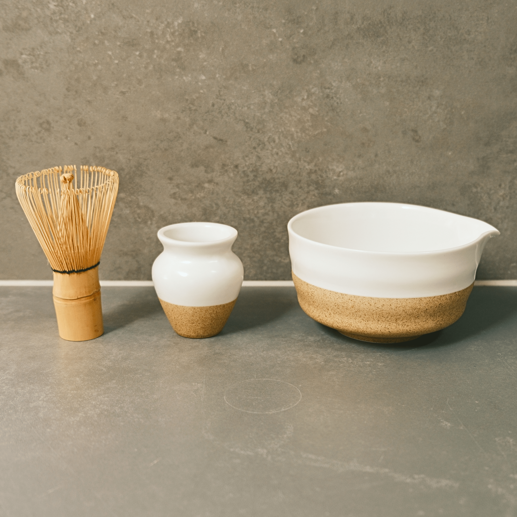Matcha Starter Kit — Bamboo Whisk, Ceramic Bowl, Whisk Holder, Sifter & Scoop