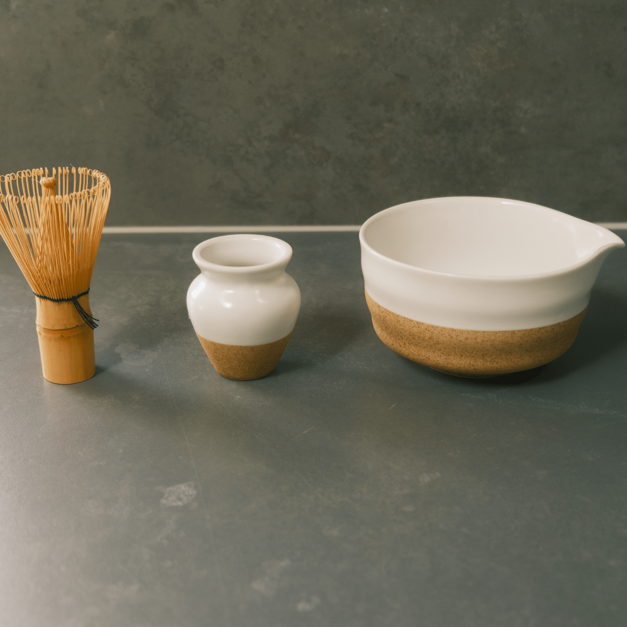 Matcha Starter Kit — Bamboo Whisk, Ceramic Bowl, Whisk Holder, Sifter & Scoop