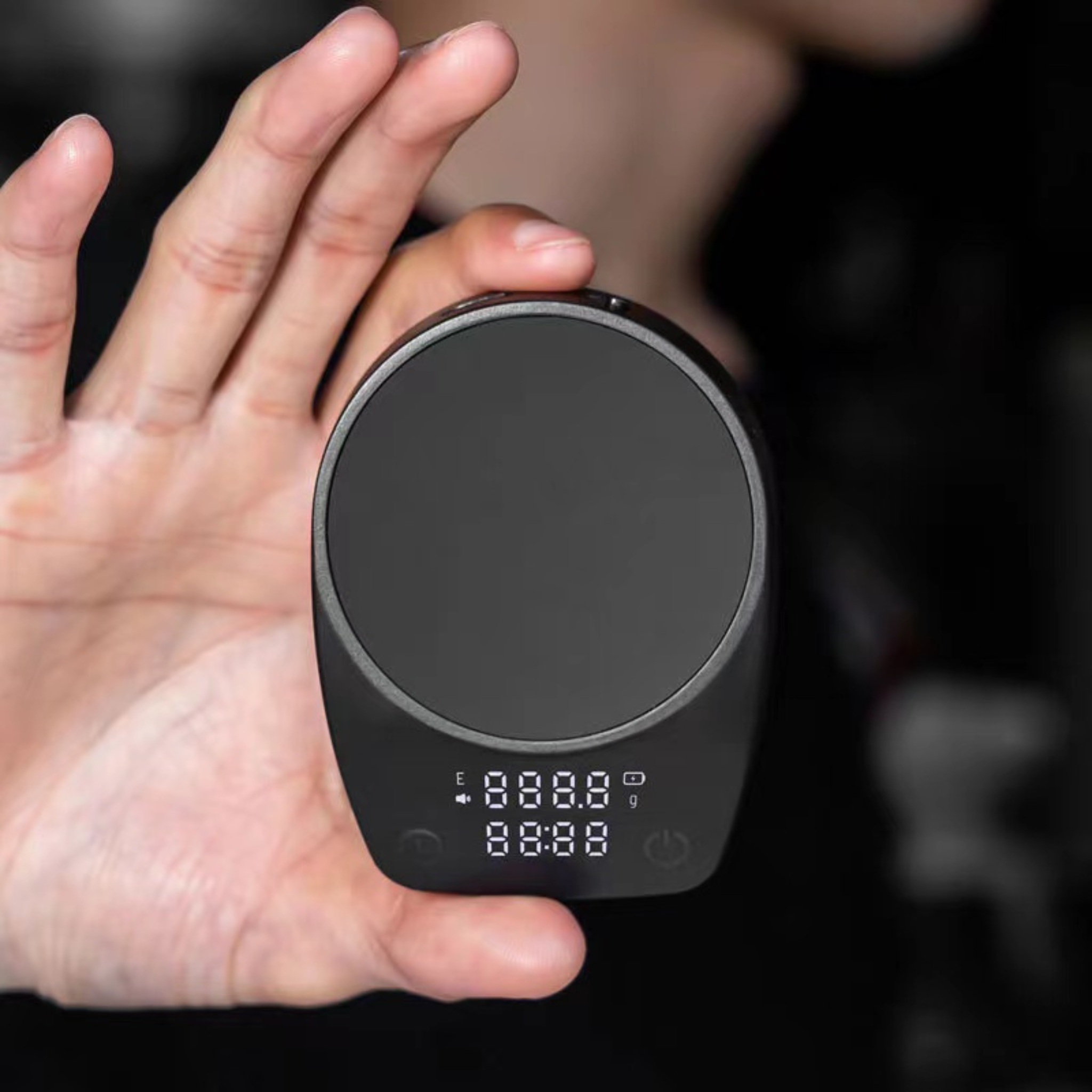 Mini Espresso Scales with Timer (USB-C Rechargeable) — lifestyle shot