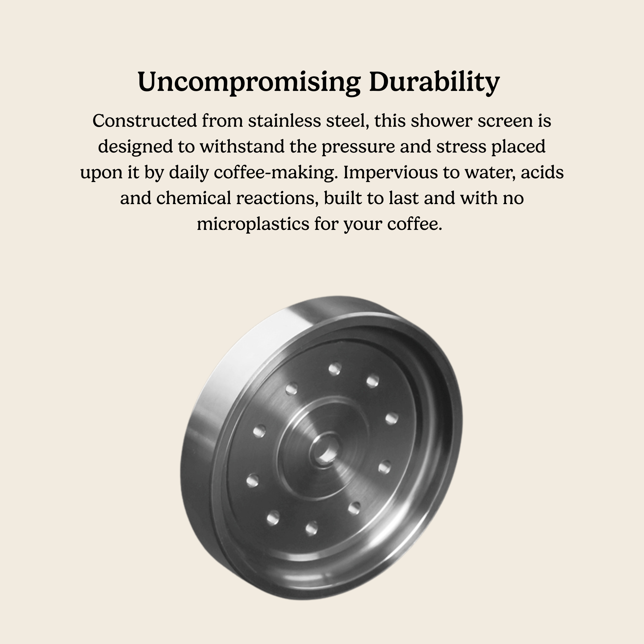 Stainless Steel Diffuser Plate - Breville / Sage 58mm — detail view