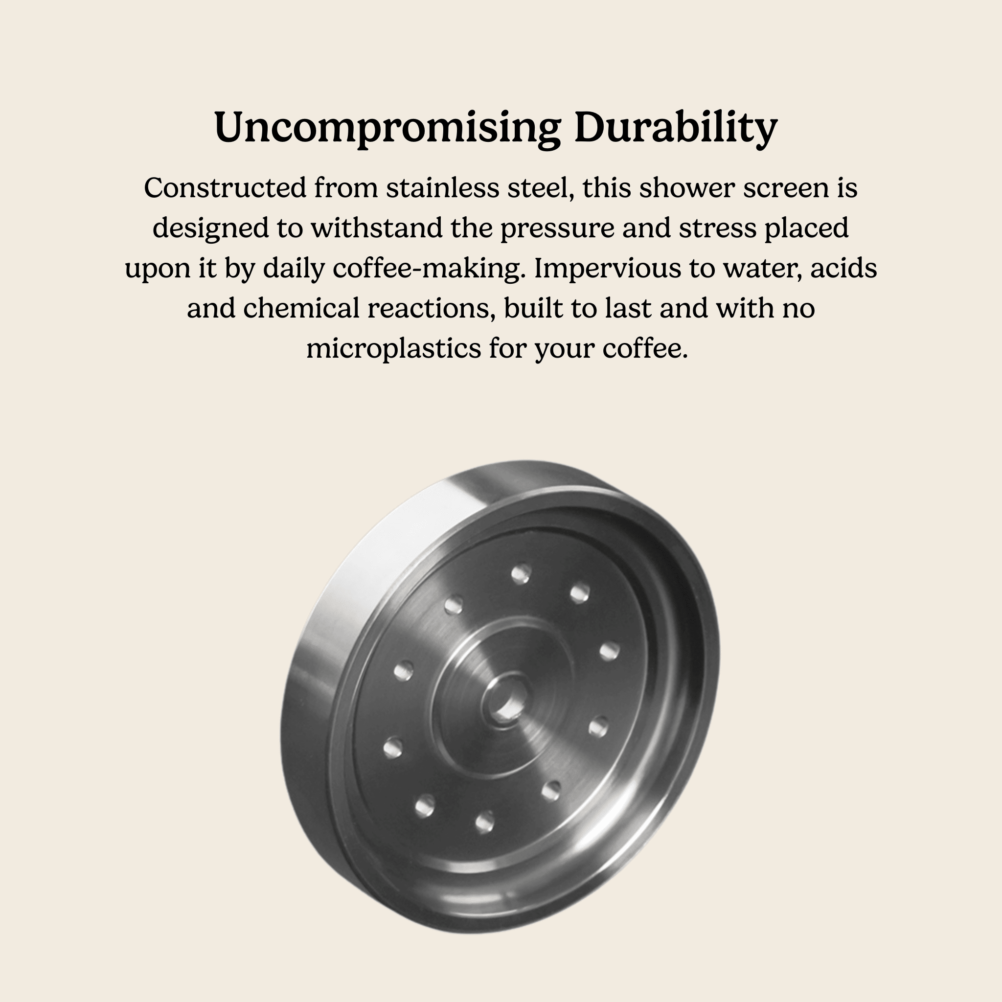 Stainless Steel Diffuser Plate - Breville / Sage 58mm — detail view