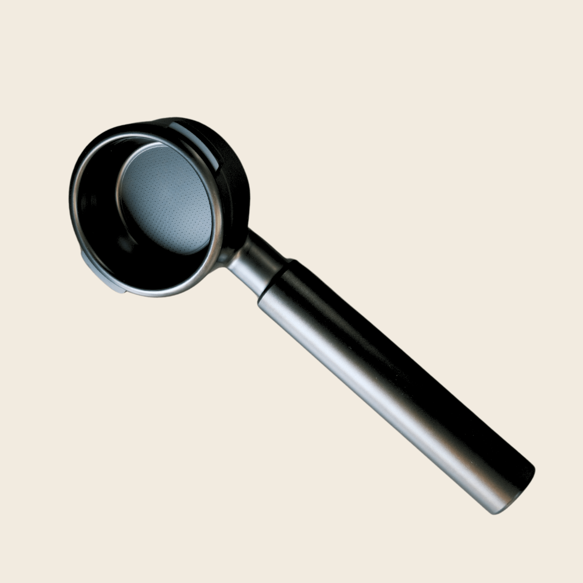 Breville 58mm Bottomless Portafilter – Black Series — front view