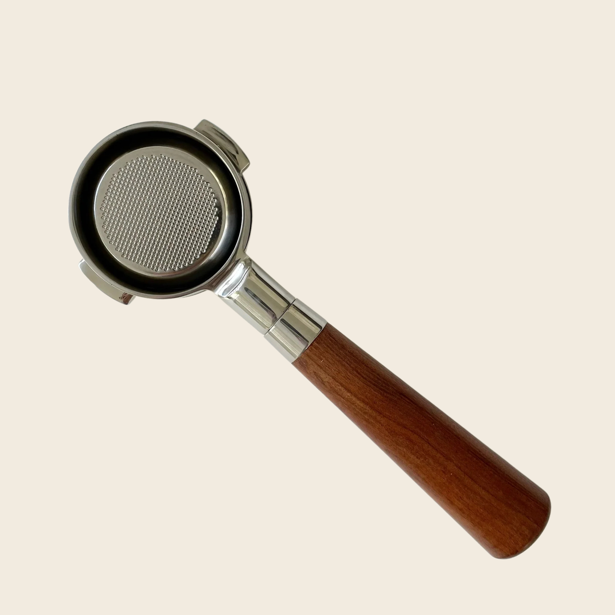 Delonghi 51mm - Bottomless Portafilter - Almond Solid Wood