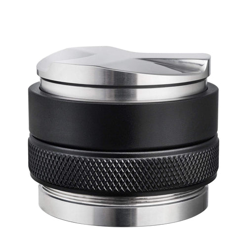 2-in-1 58 mm tamper & coffee distributor, adjustable depth, black handle