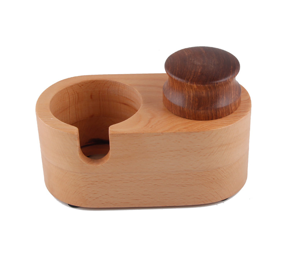 Wooden Coffee Tamper Station And Portafilter Holder - 58mm
